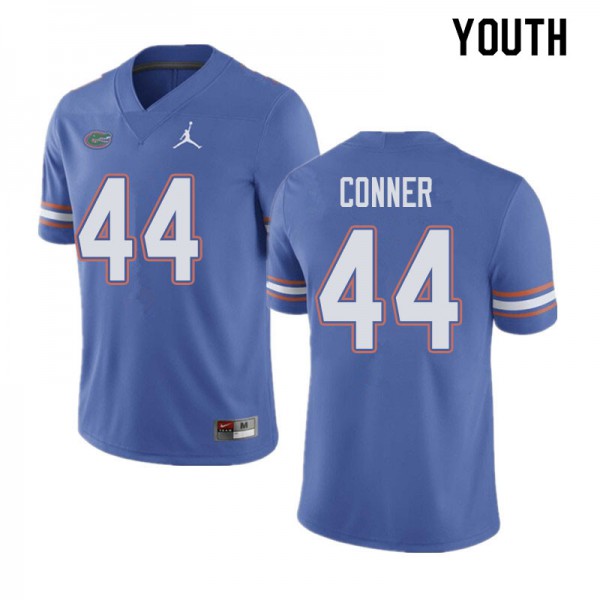 Jordan Brand Youth #44 Garrett Conner Florida Gators College Football Jerseys Blue